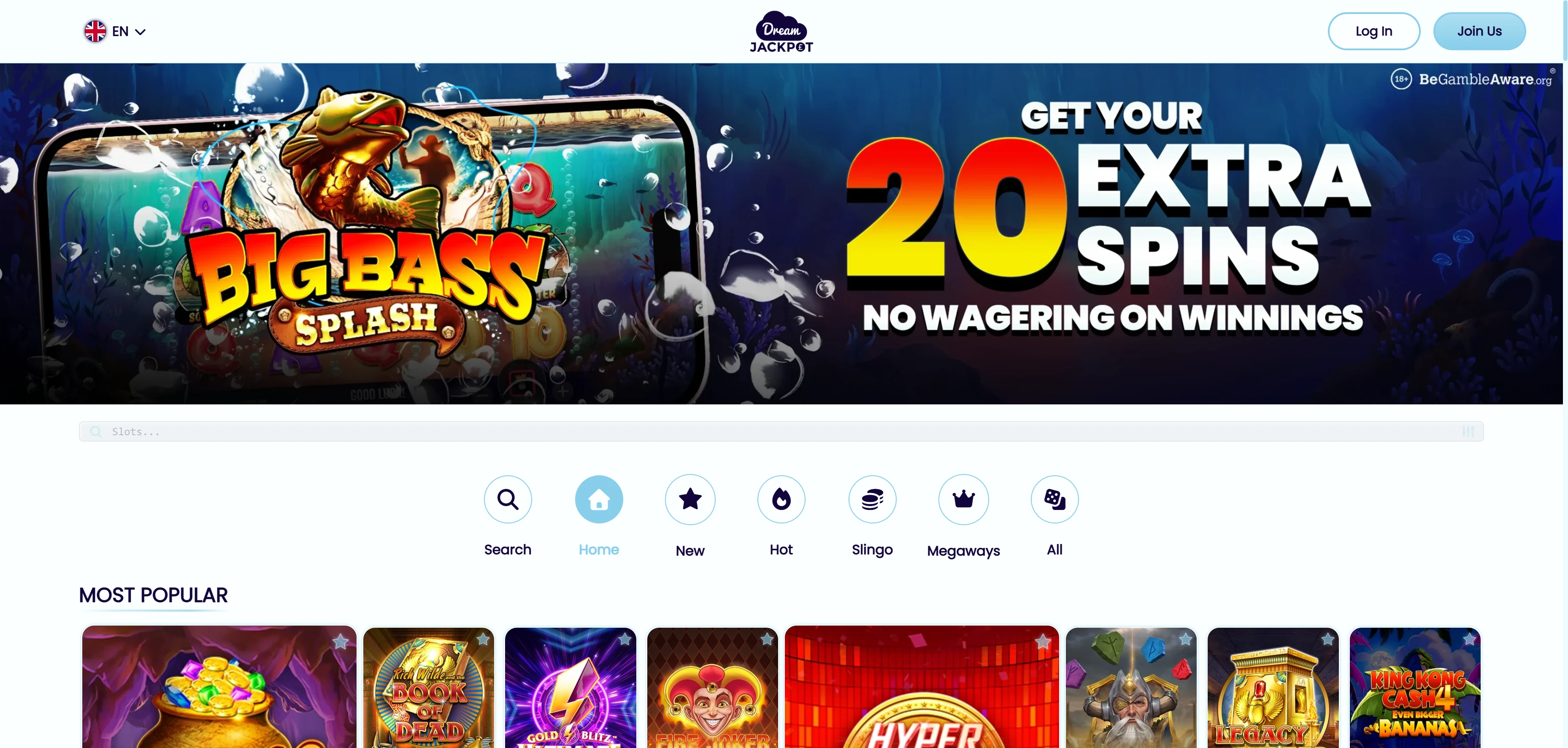 Dream Jackpot Casino Tablet App Preview